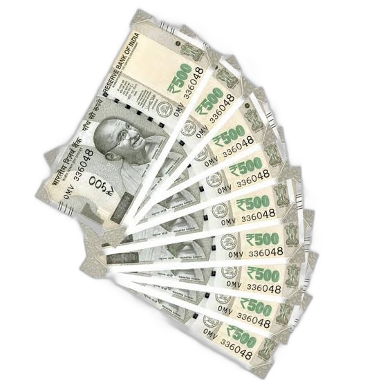 Indian 500 Rupee Notes Fan